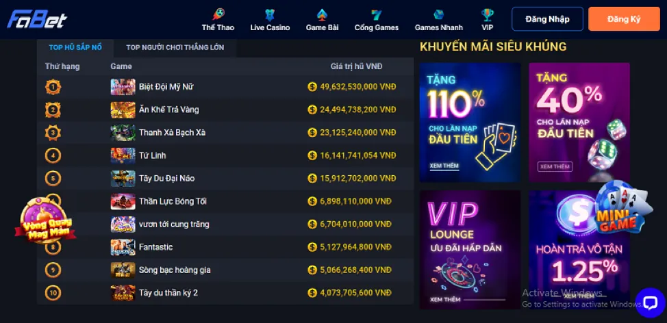 Game Nổ Hũ Sinbet