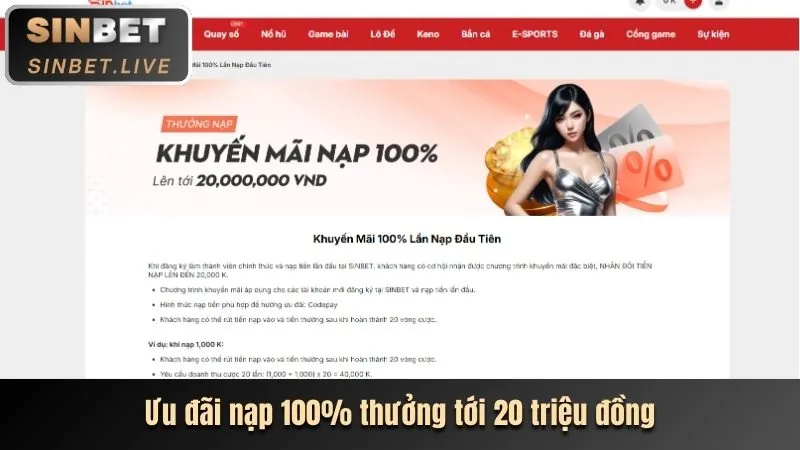 Đa dạng sản phẩm cá cược tại Sinbet